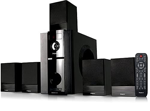 Impex Bravo 100 Watts 5.1 Channel Multimedia Speaker System with USB/SD/MMC Card/Bluetooth/FM Radio &amp; Remote Function (Black)