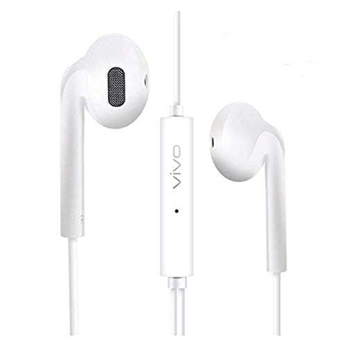 XE680 Half-Ear Wired Earphones with mic,Suitable for All vivo Android Smartphones (White)