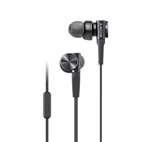 (Renewed) Sony MDR-XB75AP Premium in-Ear Extra Bass Headphones with Mic (Black)