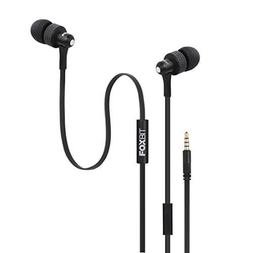 Foxbit™ FX500 in-Ear Explosive Bass Wired Earphone with in-Built Microphone Featuring Active Noise Cancellation (Black)