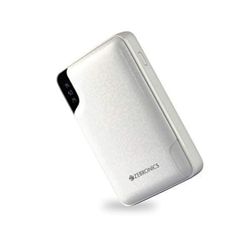 Zebronics Zeb-ME10000PD, Made in India 10000 mAh Power Bank, with Type C Input, Dual USB Output (White)