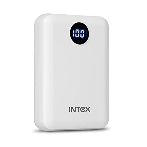 INTEX 10000mAH Li-Polymer Power Bank Mini (White) with Fast Charging