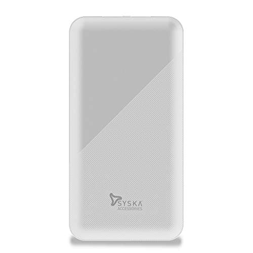 Syska 10000 mAh Li-Polymer P1015B Power Core100 Power Bank (White)