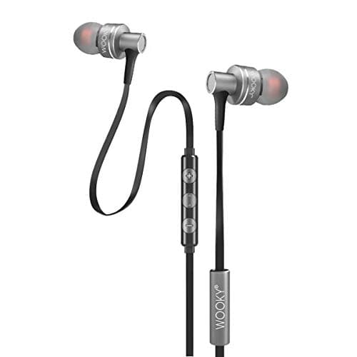 WOOKY Bass-10 in-Ear Earphone with Mic &amp; Volume Controller (Hot Silver)
