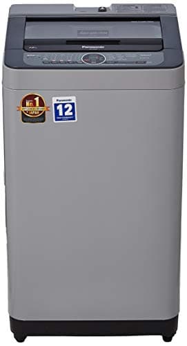 Panasonic 7.2 kg Built-in Heater Fully-Automatic Top Loading Washing Machine (NA-F72BH8MRB,Middle free silver,Active Foam System) with Water Reuse