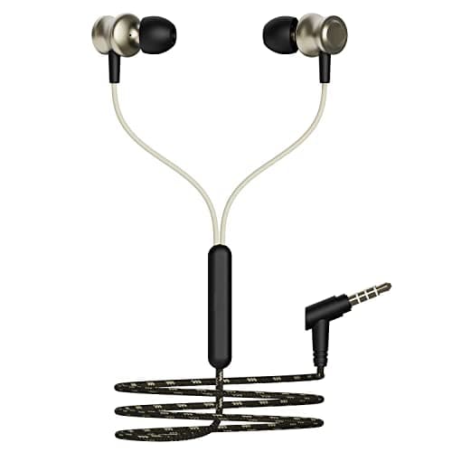 Shoptop Earphones for Samsung Galaxy M23 Earphone Original Like Wired Stereo Deep Bass Head Hands-Free with Built in-line Mic Music 3.5mm Aux Audio Jack (870, C-12, Black)