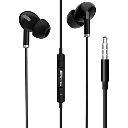 Portronics Conch Delta POR-1155 in-Ear Wired Earphone, 1.2m Tangle Free Cable, in-Line Mic, Noise Reduction, 3.5mm Aux Port and High Bass, for All And