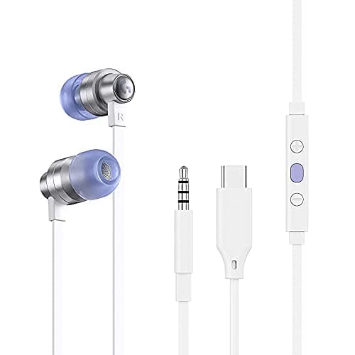 (Renewed) Logitech G333 Gaming Earphones with Mic and Dual Drivers with 3.5 mm aux Port and USB-C Port - White