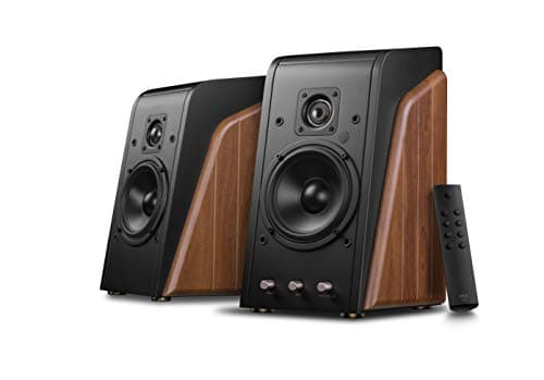 Hivi M200 DSP 80 Watt 2.0 Channel Wireless Bookshelf Speaker (Brown)