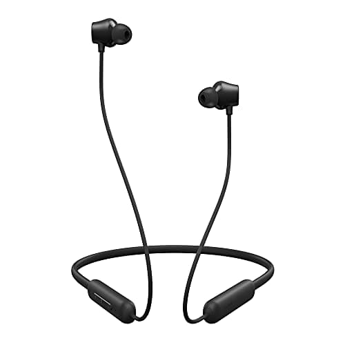 DIZO Wireless Neckband Headphones, Bluetooth 5.0, 11.2mm Boost Driver, Low Latency, Environmental Noise Cancellation ENC, Clear Calls, Lightweight, Wa