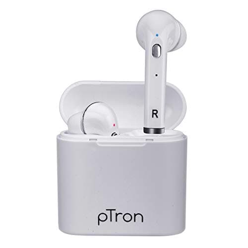 pTron Bassbuds Lite in-Ear True Wireless Bluetooth 5.0 Headphones with Hi-Fi Deep Bass, Total 20Hrs Playtime, Ergonomic Sweatproof Earbuds, Noise Isol