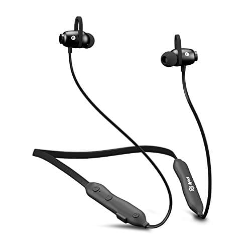 Flybot Jazz Bluetooth 5.0 Neckband in-Ear Wireless Earphones with Mic, Deep Bass &amp; Flexible Headset (Black)