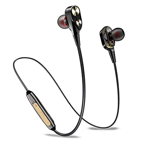(Renewed) PTron Bluetooth Wired In Ear Earphones with Mic (Black)