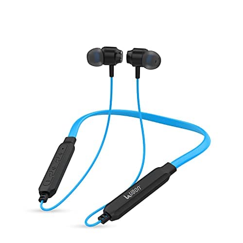 UBON CL-20F in-Ear Bluetooth 5.0 Neckband Earphone with Mic, Stereo Sound for Sports, Gym &amp; Travelling (Blue)