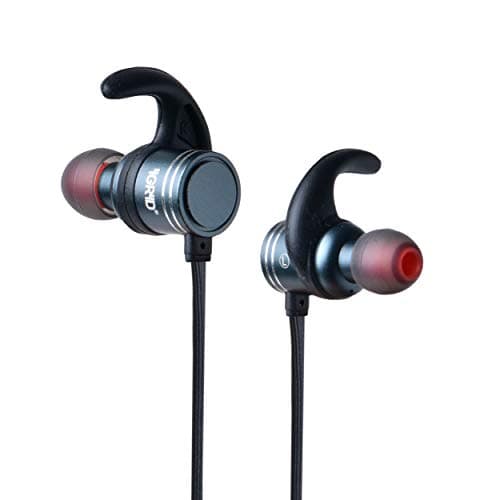 iGRiD Duet in-Ear Sports Wireless Bluetooth Earphones with Microphone - Sweat Proof and Long Battery Life Flexible Neckband Headphones with Noise Redu