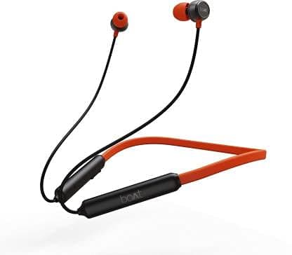 (Renewed) boAt Rockerz 195 Bluetooth Headset  (Fiery Black, In the Ear)