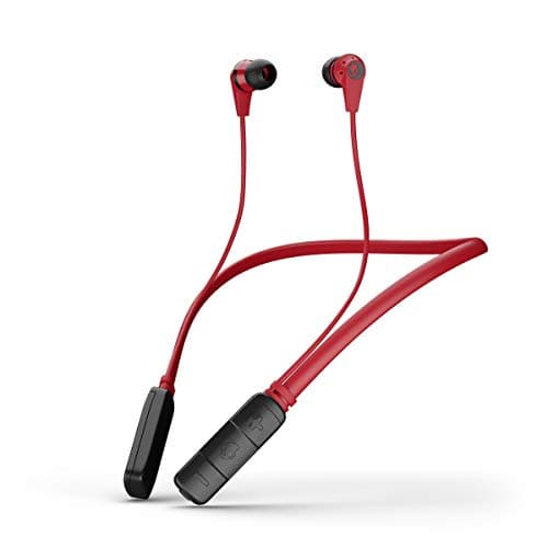 (Renewed) Skullcandy Ink?d Bluetooth Wireless in-Ear Earbuds with Mic (Red and Black)