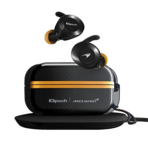 Klipsch T5 II True Wireless Sport Bluetooth in Ear Headphone with Mic (McLaren Edition), Black (1069154)