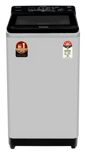 Panasonic 7 Kg Wifi Built-In Heater Fully-Automatic Top Loading Smart Washing Machine (NA-F70AH10MB, Middle Free Silver, Works with Alexa)