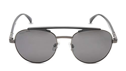 Fastrack Polarized Round Men's Sunglasses - (M211BK3P|54|Black Color Lens)