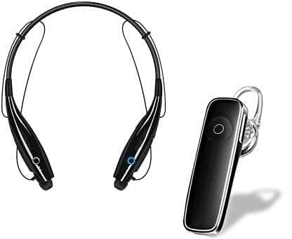 ARMAF HBS730+P20BT Wireless Bluetooth In Ear Neckband Neckband &amp; P20BT Bluetooth Combo with Mic (Black)