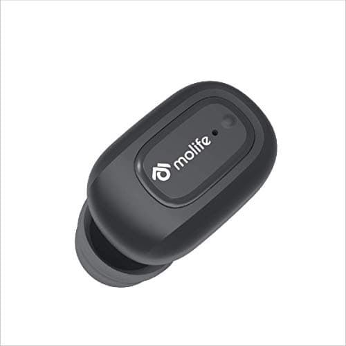Molife Molecule Plus Mono Earbuds with Bluetooth 5.0, Dual Phone Pairing, Sweat &amp; Splash Resistant IPX4