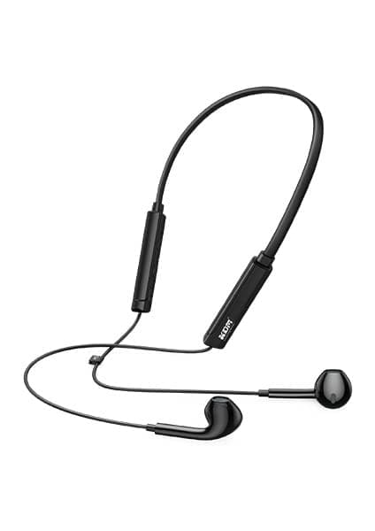 KDM ECO 180 Audio Bluetooth 10 MM Driver with Clear Sound Wireless in Ear Earphones with Mic Ipx5 Water Resistant, 24H Music Time (Black)