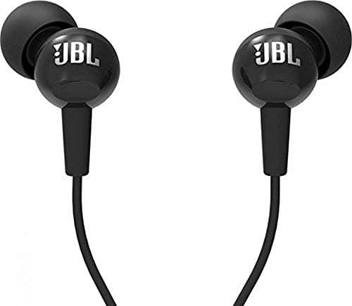 (Renewed) JBL C100SI Wired In Ear Headphone with Mic (Black)