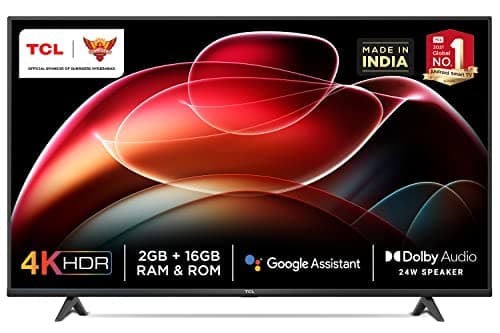 TCL 139 cm (55 inches) 4K Ultra HD Certified Android Smart LED TV 55P617 (Black)