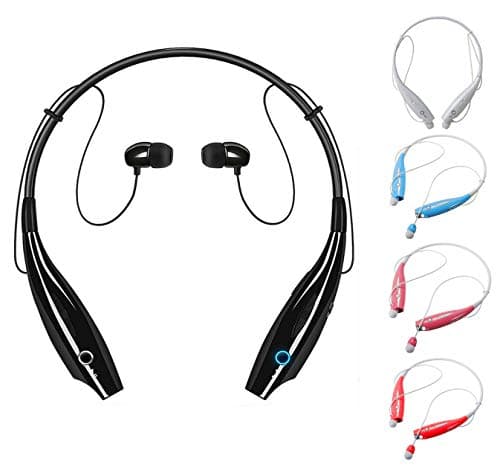 AZANIA HBS 730 Bluetooth Neckband Headphones with Magnetic Earbuds, Flexible Wireless Bluetooth Headset with Mic Sports Headphones for Running HD Ster