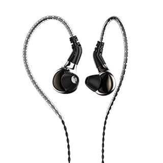 HiHiHear HiFiHear ON 03 in Ear Earphone,10mm Carbon Diaphragm Dynamic Drive Bass HiFi DJ in Ear Monitor, Mirror Process in Ear Headphone with 2pins Detachable Cable Wired Earphone (Gun No Mic)