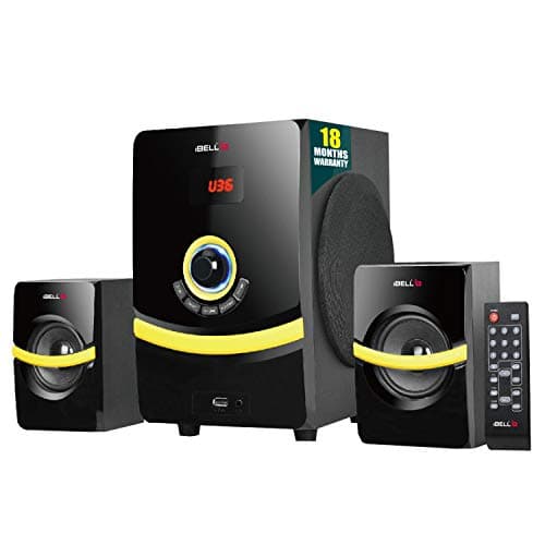iBELL R260 45 Watts 2.1 Multimedia Home Theatre Speaker System with Bluetooth|FM|USB & Include Bass Control knob, Full Function Remote,Black