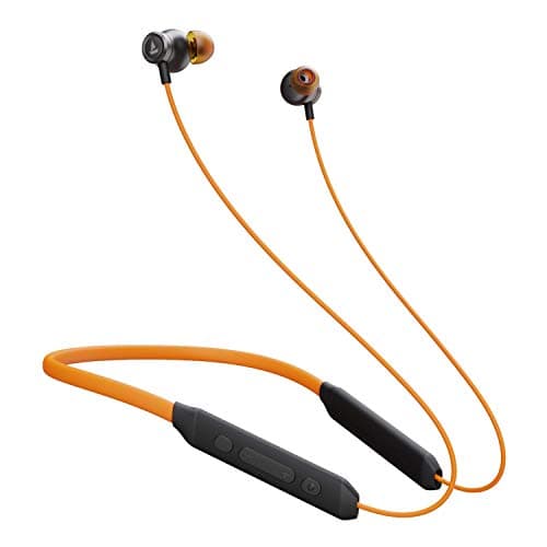 boAt Rockerz 205v2 Wireless Bluetooth in Ear Neckband Headphone with Mic (Orange)
