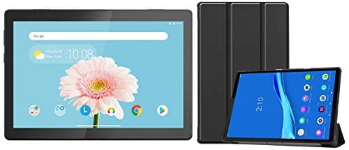 Lenovo Tab M10 HD Tablet (10.1-inch, 2GB, 32GB, Wi-Fi + 4G LTE, Volte Calling), Slate Black + Cover