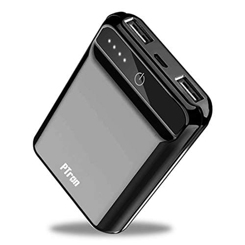 PTron Dynamo 10000mAh Li-Polymer Power Bank, BIS Certified, Ultra-Compact, 2.4A Fast Charging, 2 USB Ports Power Bank with Micro USB Cable for All Mob
