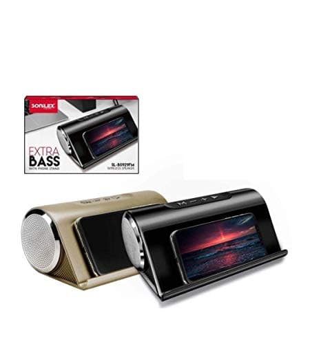 Sonilex SL-BS929 FM Bluetooth Speaker with Mobile Stand, re.and Answer Calls,tf Card Slot, fm,Chargeable Color (Black)