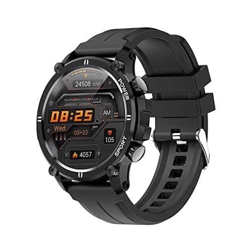Vibez by Lifelong VBSWM108 Haile Smartwatch for Men with HD Display|24x7 Heart Rate & Blood Oxygen Tracking|Sports Mode|Sleep Monitor|IP67 Waterproof|7 Days Battery Backup (1 Year Warranty, Black)
