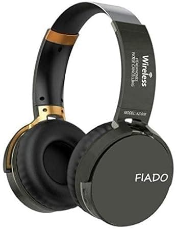FIADO Extra BASS Noise Cancellation Wireless Headset AZ-008 3D Stereo Wireless Bluetooth Headphone with MIC(Black, Over Ear) Over-Ear Headphones
