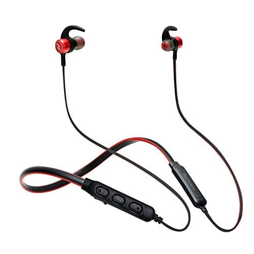 Red Lemon Dhoom D110 Sports Neckband,Buds, Vibration Alert, Bluetooth Wireless Earphone with Mic, 8hrs Battery &amp; BT v5.0 (Red Crimson)