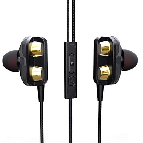 Maxobull Rock EP-237 In-Ear Headphones, Wired Earbuds with Microphone, Lightweight Earphones with Volume Control, 3.5 mm Jack, Sound for MP3 Players,