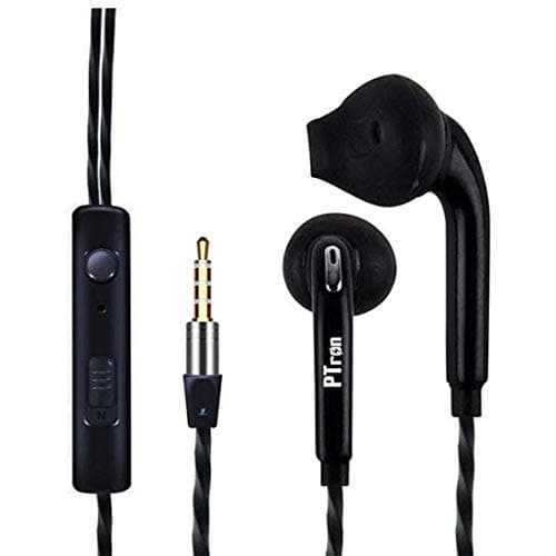 (Renewed) PTron HBE7 Universal in-Ear Earphone with Mic (Black)