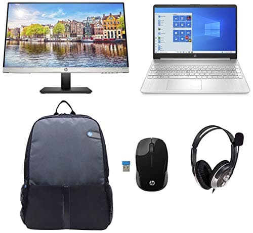 HP 15s du0120tu 15.6-inch Laptop (8th Gen i3-8145U/4GB/1TB HDD/Windows 10 Home/Microsoft Office 2019/Integrated Graphics), Natural Silver + Headset + 