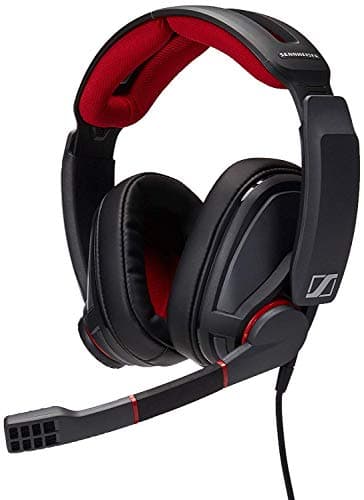 Sennheiser GSP 350 Wired Over The Ear Headphones with Mic (Black/Red)