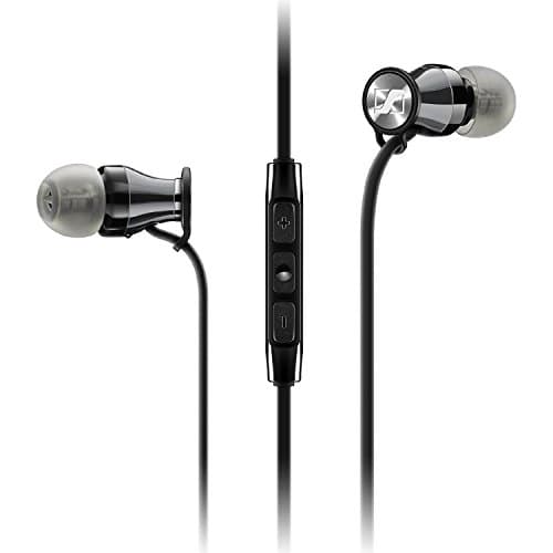 (Renewed) Sennheiser 506814 M2 IEI Momentum in-Ear Headphones (Black/Chrome) for Apple iPhone and iPad