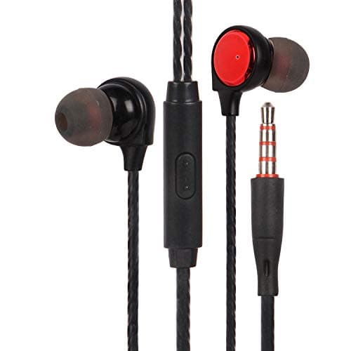 LIRAMARK in-Ear Wired Earphones Headphones with Mic (Red)