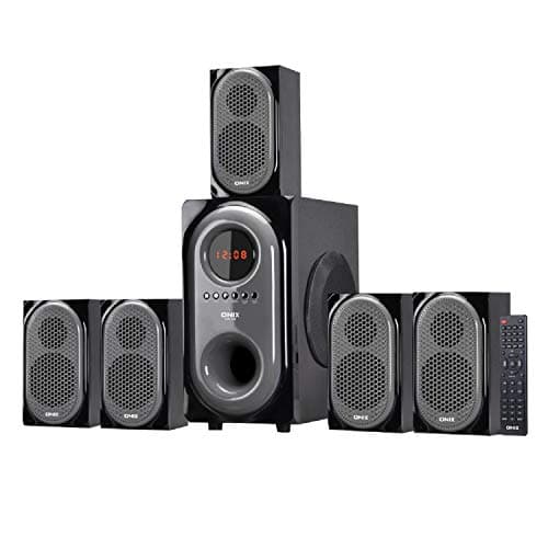 Onix OHT-150 50 Watts 5.1 Channel Multimedia Speaker System with USB/SD/MMC Card/Bluetooth/FM Radio & Remote Function (Black)