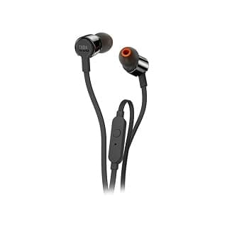 JBL T210 by Harman Pure Bass Premium Aluminum Build in-Ear Headphones with Mic &amp; Tangle Free Cable (Black)