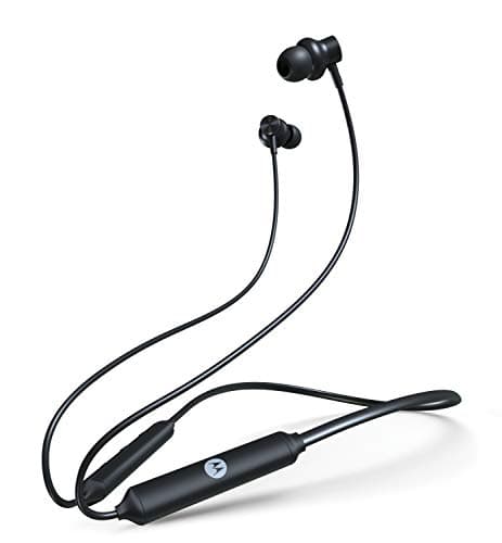 (Renewed) Motorola Verve Rap 250 Flexible Neckband in-Ear Headphones with Alexa (Black)