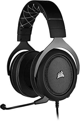 Corsair HS60 PRO Surround Gaming Headset (7.1 Surround Sound, Adjustable Memory Foam Ear Cups, Noise-Cancelling Detachable Microphone with PC, PS4, Xb