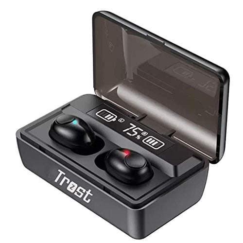 Trost TWS-T8 Wireless Headphones Bass Bluetooth 5.0 Earphone Mini True TWS Earbuds with Power Bank LED Display Bluetooth Earphones with Deep Bass Ster